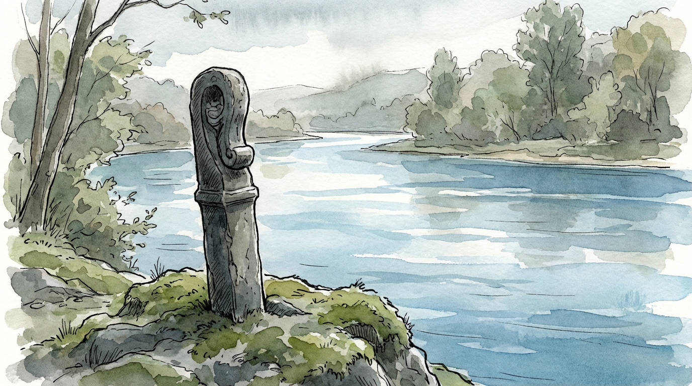 Ruhiger Platz am Rheinufer Basel